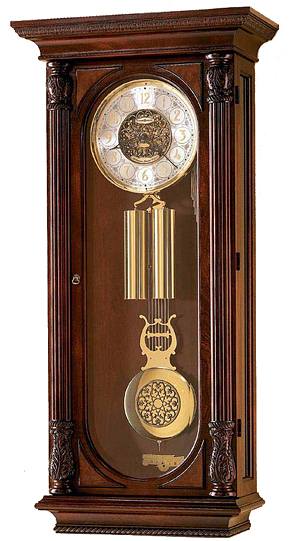 Howard Miller Stevenson 620-262 Limited Edition Keywound Wall Clock <b>Introducing the most elaborate Limited Edition wall clock ever introduced. Only two thousand will be crafted and inscribed.</b> Finished in beautiful Windsor Cherry this wall clock is over 3-1/2...
