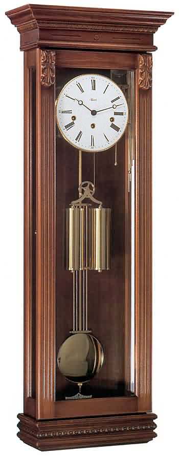 Hermle Staplehurst 70707-Q10351 Antique Walnut Westminster Chime Pendulum Wall Clock
