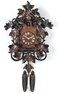 809-18 Leaves and Vines 8 Day Black Forest Cuckoo Clock CLICK FOR MORE DETAILS