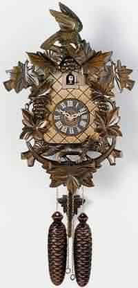 823-17 Aesop's Fable Fox And Grapes 8 Day Black Forest Cuckoo Clock CLICK FOR MORE DETAILS