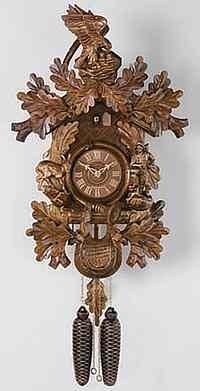 859-24 Hunter with Eagle Crown 8 Day Black Forest Cuckoo Clock CLICK FOR MORE DETAILS