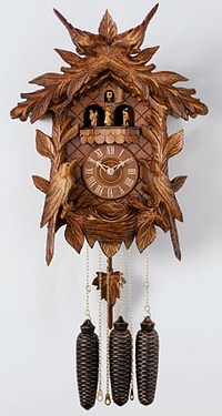 MD801-19 Leaves, Four Birds and Nest 8-Day Black Forest Musical Cuckoo Clock CLICK FOR MORE DETAILS
