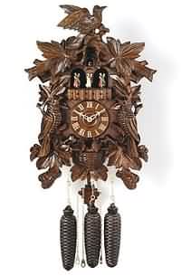 MD873-21 Seven Leaves, Three Birds Nest 8 Day Black Forest Musical Cuckoo Clock CLICK FOR MORE DETAILS